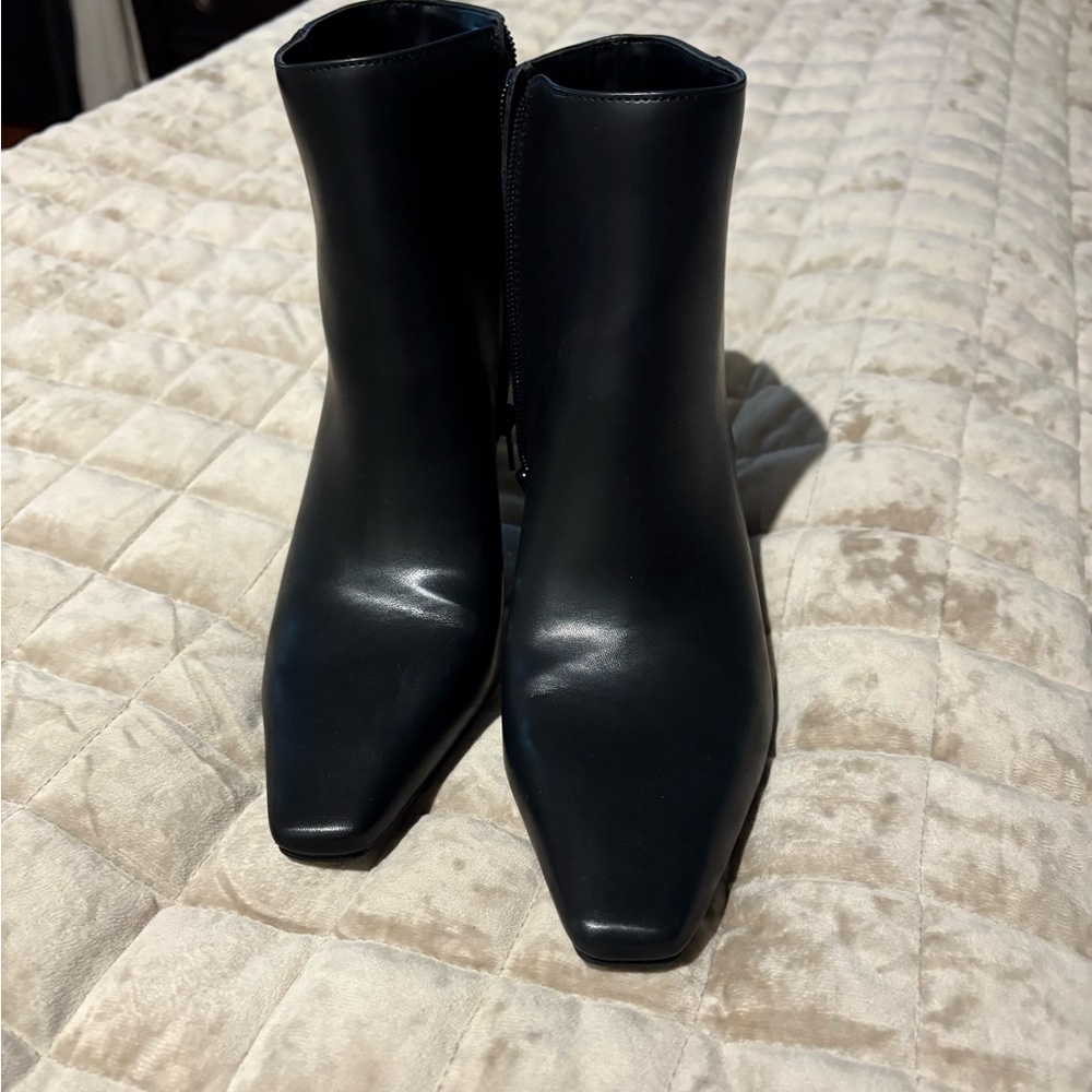 INC Sleek Black Ankle Booties Size 6